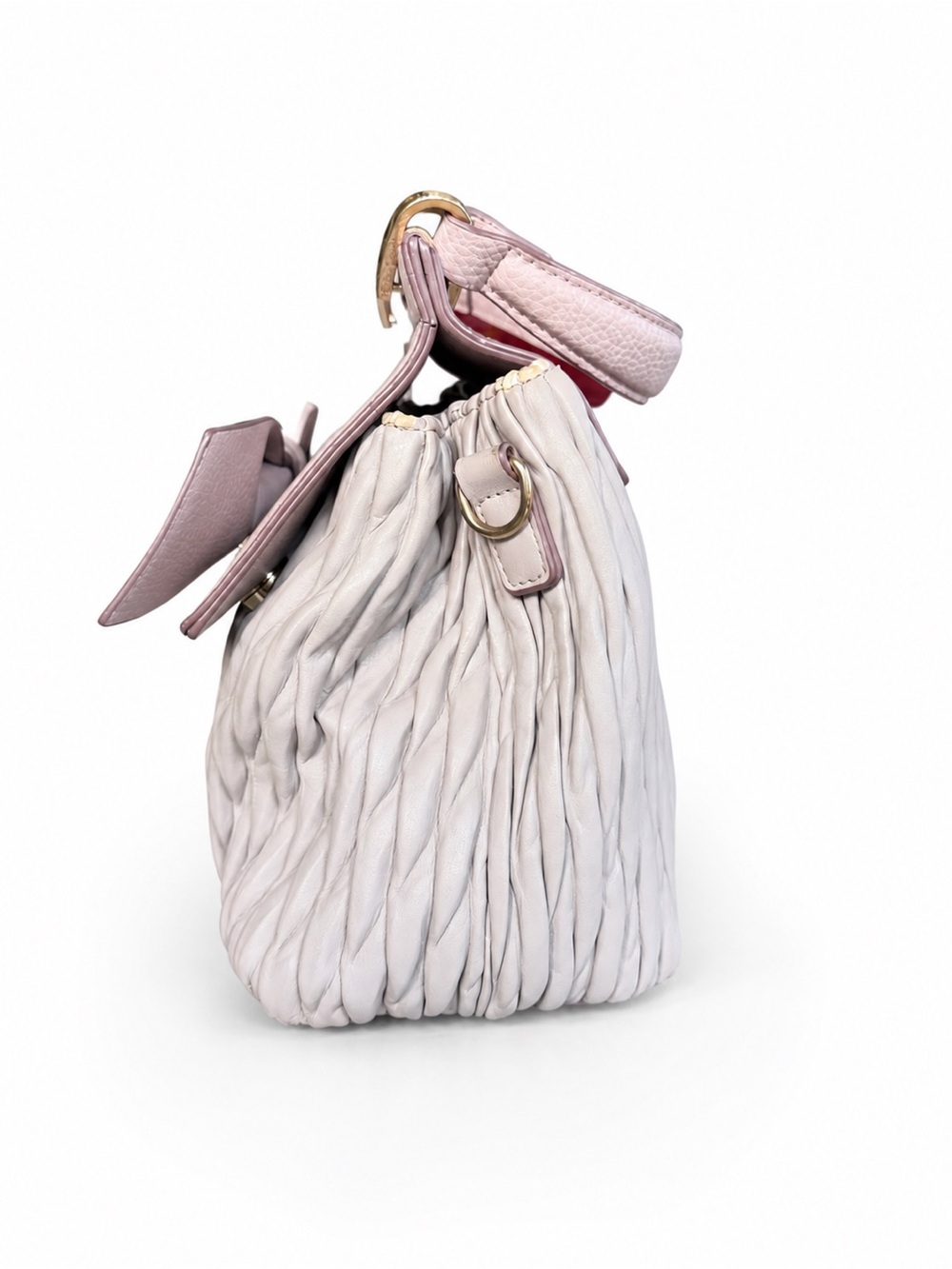 Jill Stuart Bow Pleated Satchel / Top Handle Bag - Picture 5 of 12